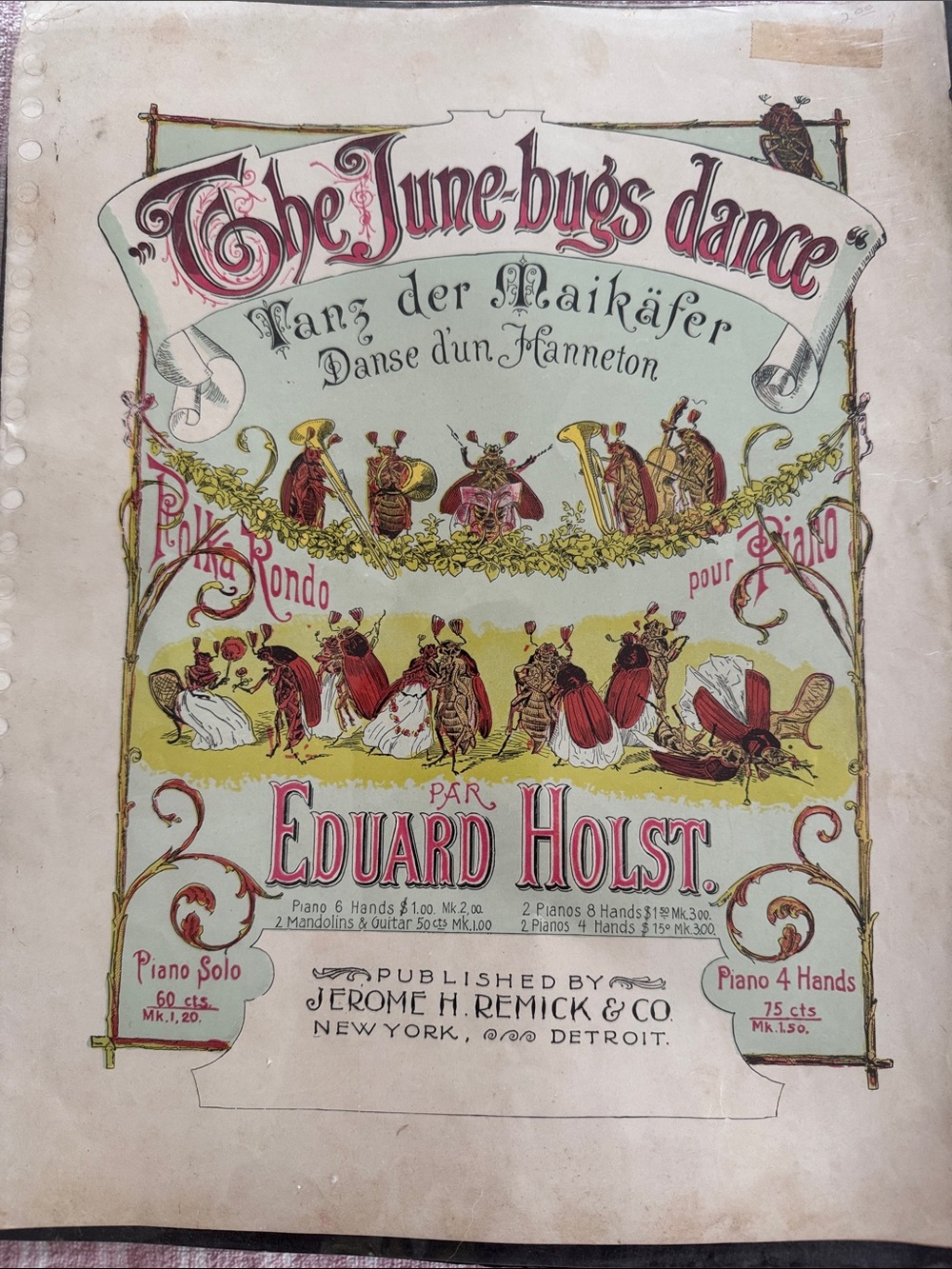 The June-bug's Dance Vintage piano sheet music.